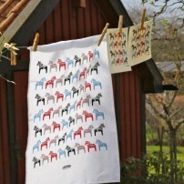 Handtuch Leinen Dalapferde 50 x 70 cm 15 €